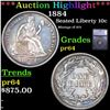 Image 1 : Proof ***Auction Highlight*** 1884 Seated Liberty Dime 10c Graded pr64 By SEGS (fc)