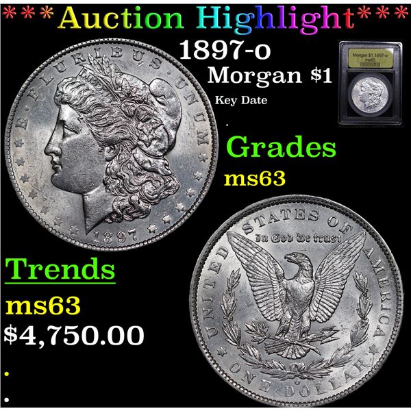 ***Auction Highlight*** 1897-o Morgan Dollar $1 Graded Select Unc By USCG (fc)