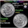 ***Auction Highlight*** 1897-o Morgan Dollar $1 Graded Select Unc By USCG (fc)