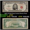 1963 $5 Red Seal United States Note Grades xf