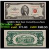 Image 1 : 1953B $2 Red Seal United States Note Grades Select CU