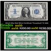 1934 $1 Blue Seal Silver Certificate "Funnyback" Fr-1606 Grades Choice AU
