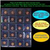 Page of 20 Different Date Lincoln Cents All Before 1970 Most Red, Most Gem Or Better! All UNC - Huge