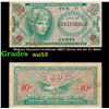 Image 1 : Military Payment Certificate (MPC) Series 641 10c Fr. M882 Grades Select AU