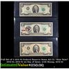 Image 1 : Full Set of 3 1976 $2 Federal Reserve Notes All CU *Star Note* 1976 $2, 1976 $2 1st Day of Issue, wi