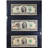 Image 2 : Full Set of 3 1976 $2 Federal Reserve Notes All CU *Star Note* 1976 $2, 1976 $2 1st Day of Issue, wi
