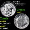 1944-s Jefferson Nickel 5c Grades Gem++ Unc