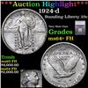 ***Auction Highlight*** 1924-d Standing Liberty Quarter 25c Graded ms64+ FH By SEGS (fc)