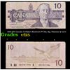 1986-1991 Canada 10 Dollars Banknote P# 96a, Sig. Thiessen & Crow Grades vf+