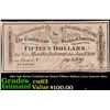 1864 2nd Series Confederate States Fifteen Dollars Loan Interest Note Grades Select CU