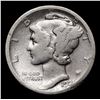 Image 2 : 1921-d Mercury Dime 10c Grades vg+