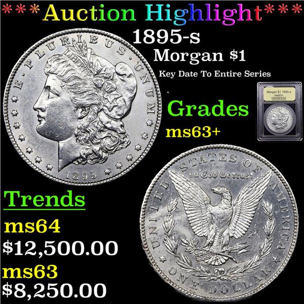 ***Auction Highlight*** 1895-s Morgan Dollar $1 Graded Select+ Unc BY USCG (fc)