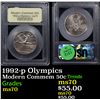 Image 1 : 1992-p Olympics Modern Commem Half Dollar 50c Graded ms70, Perfection By USCG