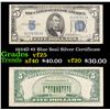 1934D $5 Blue Seal Silver Certificate Grades vf+