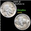 1937-d Buffalo Nickel 5c Grades Select AU