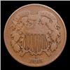 Image 2 : 1865 Fancy 5 Two Cent Piece 2c Grades f+