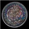 Image 3 : 1853 No Arrows Seated Liberty Half Dime 1/2 10c Graded f15 details BY SEGS