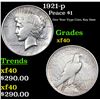 1921-p Peace Dollar $1 Grades xf