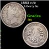 Image 1 : 1883 n/c Liberty Nickel 5c Grades f+
