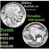1919-s Buffalo Nickel 5c Grades VF Details