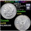 ***Auction Highlight*** 1884-s Morgan Dollar $1 Graded au58 By SEGS (fc)