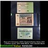 Page of 3 Germany 1920's Hyperinflation Notes 1923 1 million mark, 1922 5000 Mark, 1923 100,000 Mark