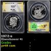 Proof ANACS 1972-s Eisenhower Dollar $1 Graded pr68 cam By ANACS