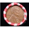 Image 2 : Mixed small cents 1c orig shotgun roll, 1938-p Lincoln Cent, Wheat Cent other end, Bank Wrapper.
