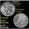 Image 1 : 1923-d Peace Dollar $1 Grades Select+ Unc