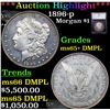 ***Auction Highlight*** 1896-p Morgan Dollar $1 Graded ms65+ DMPL By SEGS (fc)