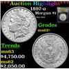 Image 1 : ***Auction Highlight*** 1897-o Morgan Dollar $1 Graded Select Unc By USCG (fc)