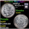 Image 1 : ***Auction Highlight*** 1900-p Morgan Dollar $1 Graded ms66+ By SEGS (fc)