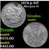 Image 1 : 1878-p 8tf Morgan Dollar $1 Grades Select Unc