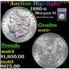 ***Auction Highlight*** 1880-o Morgan Dollar $1 Graded ms63+ By SEGS (fc)
