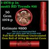 Image 1 : Shotgun Lincoln 1c roll, 1974-p 50 pcs Steel-Strong 50c Wrapper.