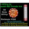 Image 1 : Shotgun Lincoln 1c roll, 1976-p 50 pcs Bank 50c Wrapper.
