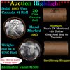 ***Auction Highlight*** Full Roll of Silver 1967 Canadian Dollar with Queen Elizabeth II, 20 Coins i