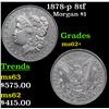Image 1 : 1878-p 8tf Morgan Dollar $1 Grades Select Unc