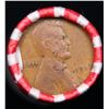 Image 2 : Mixed small cents 1c orig shotgun roll, 1918-p Lincoln Cent, Wheat Cent other end, Bank Wrapper.
