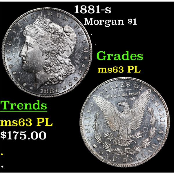 1881-s Morgan Dollar $1 Grades Select Unc PL