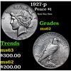 Image 1 : 1927-p Peace Dollar $1 Grades Select Unc