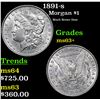Image 1 : 1891-s Morgan Dollar $1 Grades Select+ Unc