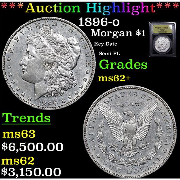 ***Auction Highlight*** 1896-o Morgan Dollar $1 Graded Select Unc By USCG (fc)