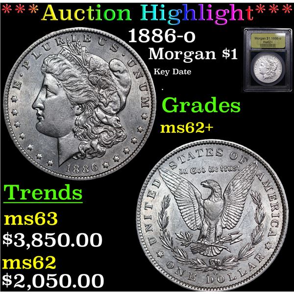 ***Auction Highlight*** 1886-o Morgan Dollar $1 Graded Select Unc By USCG (fc)