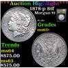Image 1 : ***Auction Highlight*** 1878-p 8tf Morgan Dollar $1 Graded Select+ Unc By USCG (fc)