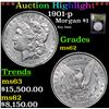***Auction Highlight*** 1901-p Morgan Dollar $1 Graded Select Unc By USCG (fc)