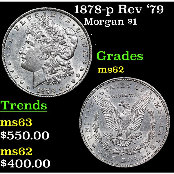1878-p Rev '79 Morgan Dollar $1 Grades Select Unc