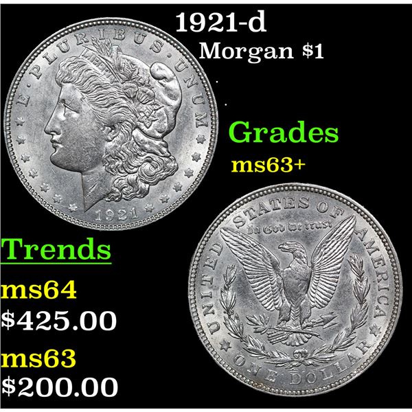 1921-d Morgan Dollar $1 Grades Select+ Unc