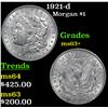 Image 1 : 1921-d Morgan Dollar $1 Grades Select+ Unc
