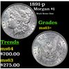 Image 1 : 1891-p Morgan Dollar $1 Grades Select+ Unc